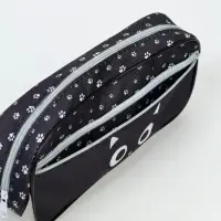 Пенал мягкий 2 отд. Объем 100*220*40 боковой карман, с ручкой "Котик"