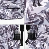 Рюкзак школьный на молнии, с карманами, с принтом, размер 30&times;13&times;42 см, серый