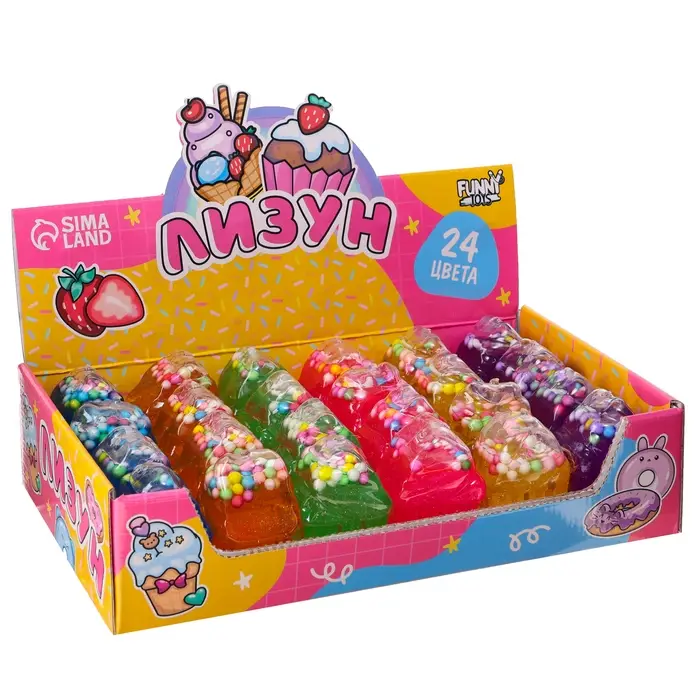 Лизун - слайм Funny toys &laquo;Пироженка&raquo;, цвет МИКС