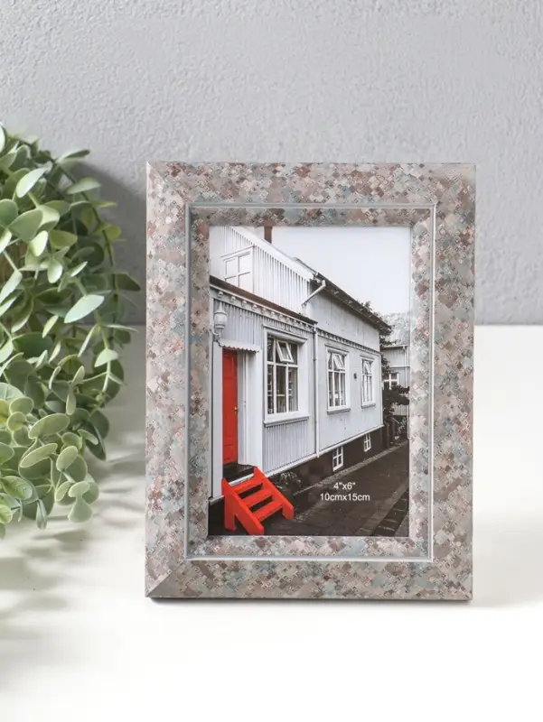 Фоторамка пластик 10х15 см "Марокканская мозаика" оттенки коричневого 19,8х15х2 см