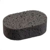 Мочалка банная Добропаровъ, 15&times;9 см, чёрная на подвесе