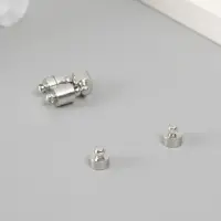 Застёжка магнитная металл серебро 0,7х1,2х0,7 см (набор 2 половинки)