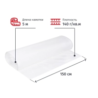 Полотно техническое БЯЗЬ ОТБЕЛЕННАЯ ГОСТ рулон 1,5x50 м,плотн 140(+5)г/м2