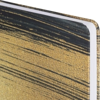 Блокнот Gold Collection А5 96л,клетка,картон,сшивка,резинка,черный