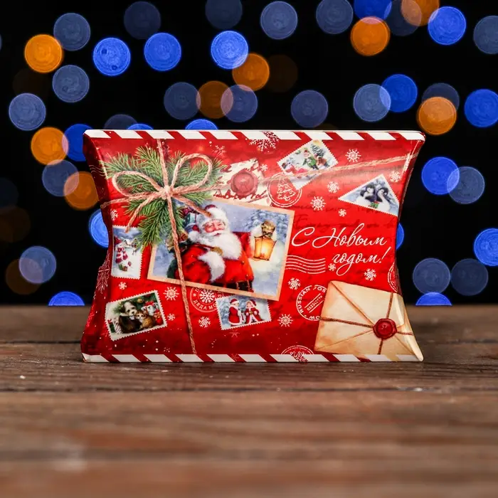 Коробка подарочная новогодняя складная « Дед Мороз» 11×8×2 см Коробка подарочная новогодняя складная « Дед Мороз» 11×8×2 см