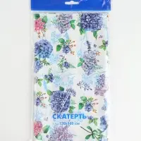 Скатерть одноразовая для пикника &laquo;Гортензия&raquo; 120&times;180 см, ПВД