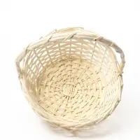 Корзина плетёная для хранения Matu, с ручкой, лоза, белая, набор 3 шт.