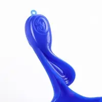 Щётка - пуходёрка большая, основание 84&times;58 мм, с каплями, синяя