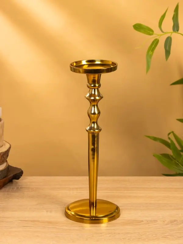 Подсвечник "Пьедестал" 11х11х30 см, алюминий, цв. золото