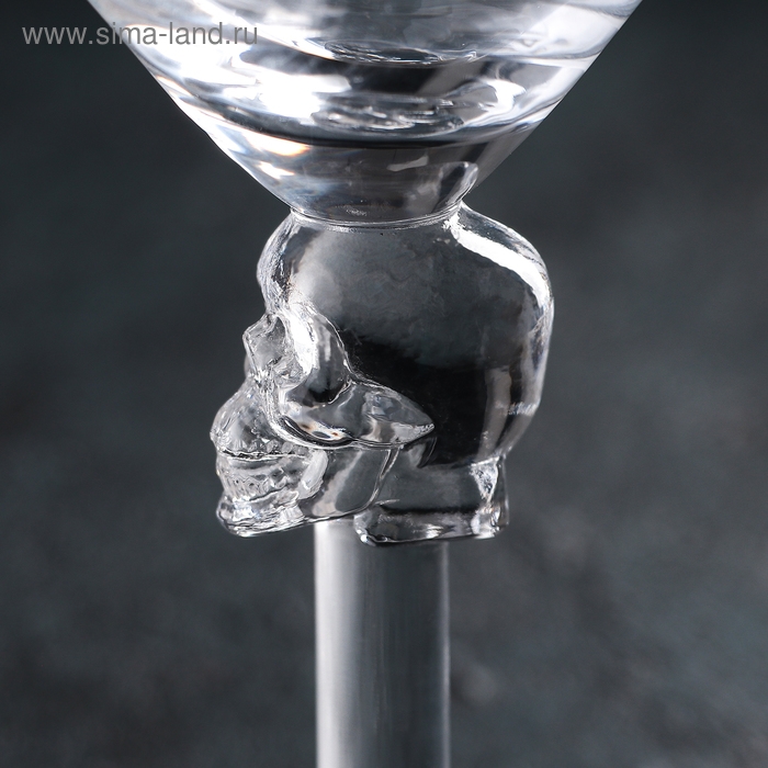 Бокал из стекла «Череп. Хэллоуин», 200 мл, 12×17 см Бокал из стекла «Череп. Хэллоуин», 200 мл, 12×17 см