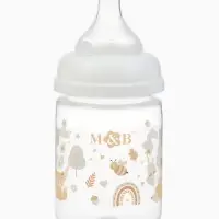 Бутылочка для кормления M&B, ШГ &Oslash;50 мм, +0мес., 180 мл., набор 2 шт. в кор.