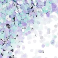 Конфетти «Круг», фольга и тишью, металлик, 1 см, 50 г, МИКС