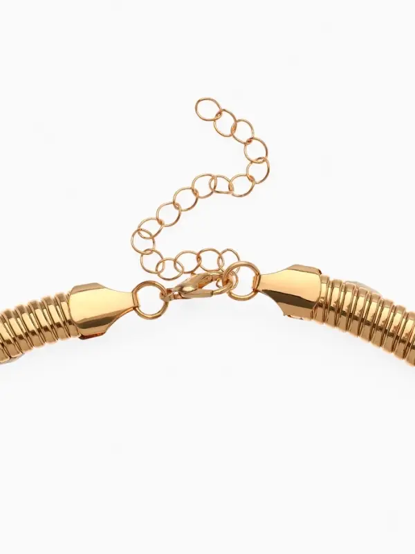 Чокер &laquo;Рельеф&raquo;, узкий, 1 см, цвет золото, 47.5 см