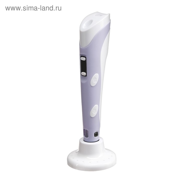 Комплект в тубусе 3Д ручка с дисплеем фиолетовая + пластик ABS 15 цв/10 м.+трафареты Комплект в тубусе 3Д ручка с дисплеем фиолетовая + пластик ABS 15 цв/10 м.+трафареты