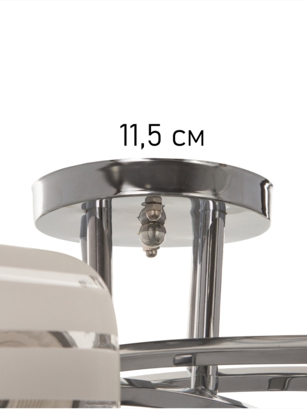 Люстра 6591182/8 E27 40Вт хром 90х90х21 см BayerLux Люстра 6591182/8 E27 40Вт хром 90х90х21 см BayerLux