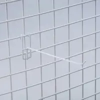 Крючок на сетку одинарный, d=3.5 мм, L=10 см, белый