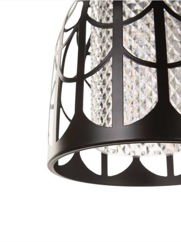 Светильник Светильник "Волны" 1х40Вт Е27 черный/золото 16х16х21+100см