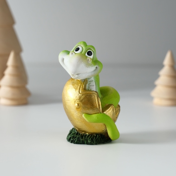 Сувенир полистоун Сувенир полистоун "Змейка в скорлупе" МИКС 4х4х6,5 см