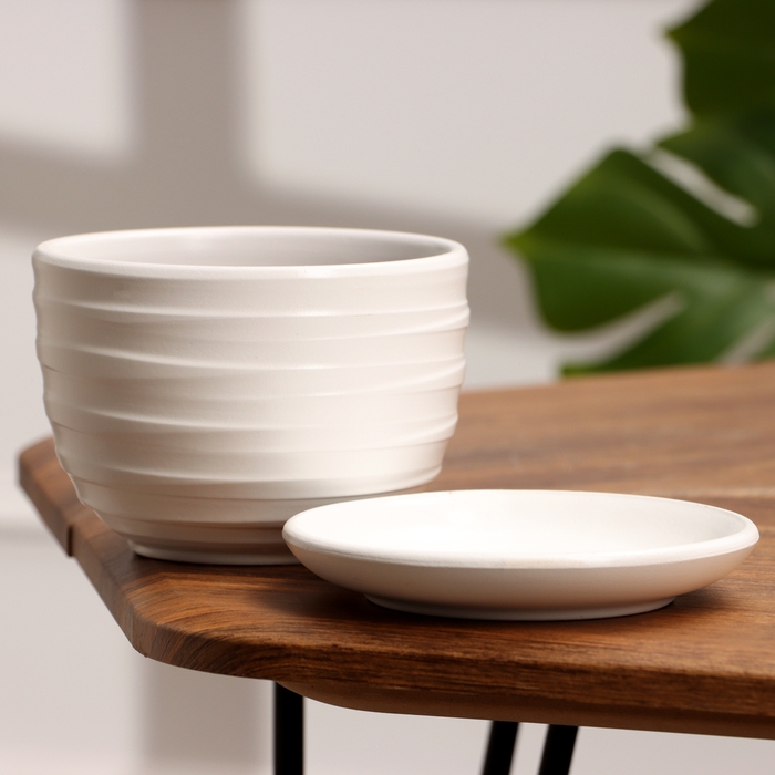 Горшок цветочный Горшок цветочный "Нежность" белый 0,5 л