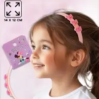 Ободок для волос розовый