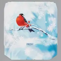 Коробка подарочная новогодняя, складная 20&times;20&times;4 см &laquo;Снегири&raquo;