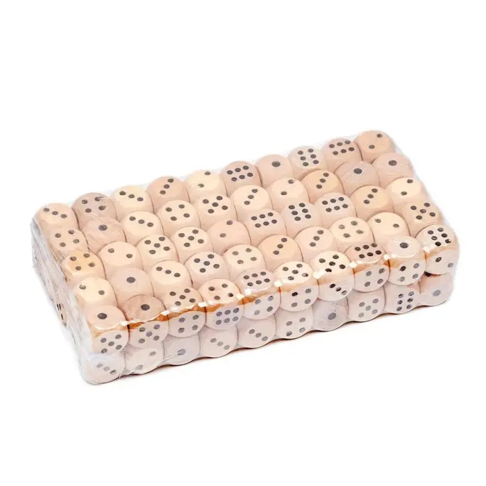 Кубики игральные, 1.4×1.4 см, набор 100 шт., деревянные Кубики игральные, 1.4×1.4 см, набор 100 шт., деревянные