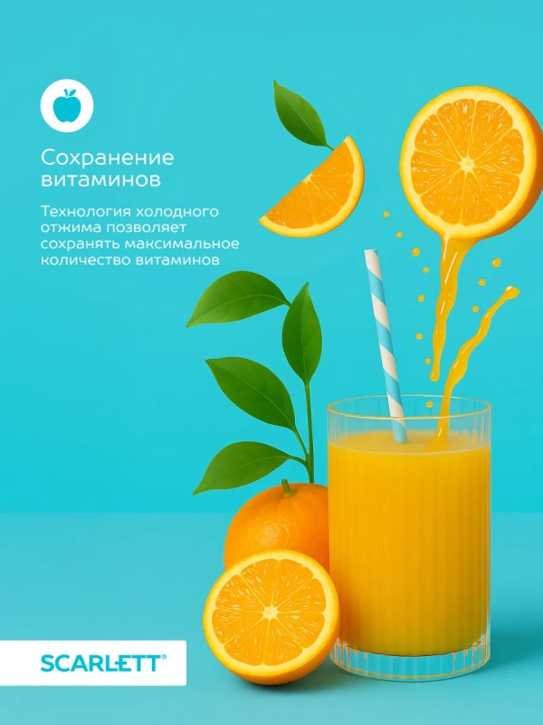 Соковыжималка шнековая SC-JE50S63 Соковыжималка шнековая SC-JE50S63