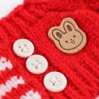 Одежда для игрушки, кофта и повязка на голову, красный