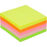 Стикеры ATTACHE Simple куб 76х76 радуга 400 л 5 цветов неон
