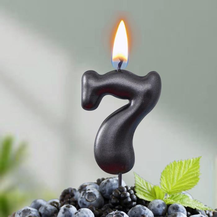 Свеча в торт Свеча в торт "Мокрый асфальт", цифра 7