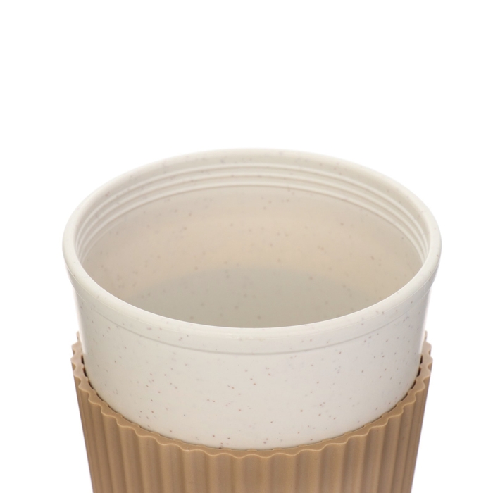 Термостакан для кофе, 470 мл, PP пластик, 14.2 × 9.3 см, с ложкой, с крышкой