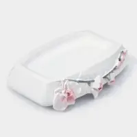 Аксессуары для ванной &laquo;Орхидея&raquo;, 3 предмета, дозатор 580 мл, мыльница, стакан