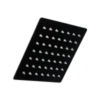 Лейка стационарная ZEIN Z2350, квадратная, 15&times;15 см, 1 режим, нержавеющая сталь, черная