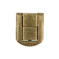 Замок-защелка на ящик ZM01, 2.5×2 см, цвет бронза
