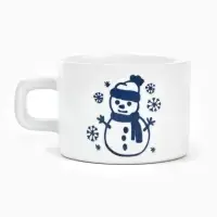 Кружка новогодняя керамическая &laquo;Снеговик&raquo;, 320 мл, ручная работа
