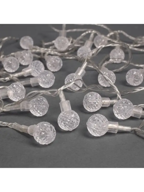 Гирлянда &laquo;Нить&raquo; 5 м с насадками &laquo;Мини фонарик&raquo;, IP20, прозрачная нить, 20 LED, свечение мульти (RG/RB), мигание, 220 В