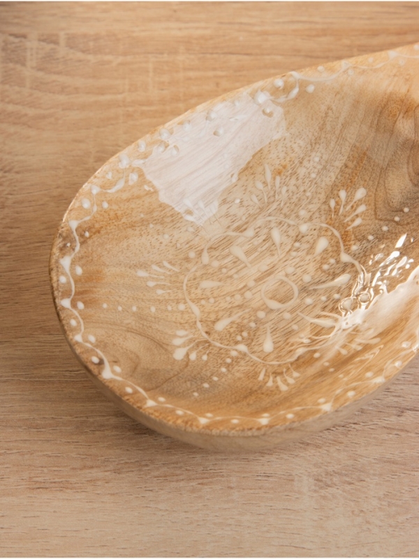 Подставка под ложку "Пряник" дерево манго 25,5х9х3,8 см