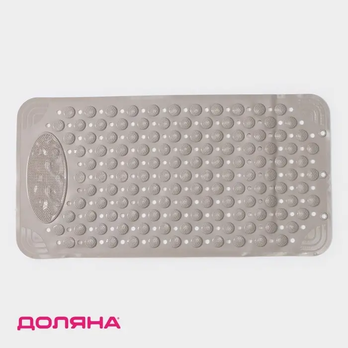 Коврик противоскользящий в ванну на присосках Доляна &laquo;Дороти&raquo;, 35&times;68 см, бежевый