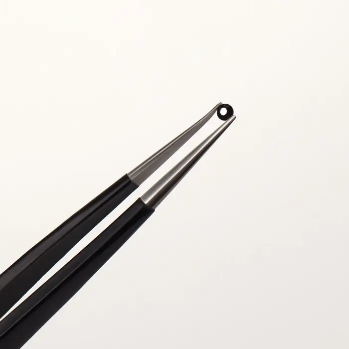 Стразы для декора, круглые, разноразмерные, чёрные