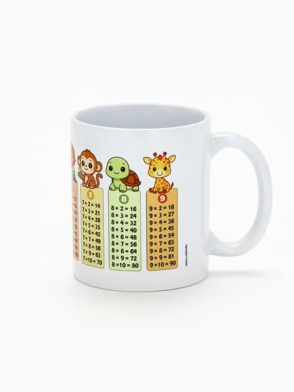 Кружка чайная керамическая &laquo;Таблица умножения&raquo;, 320 мл