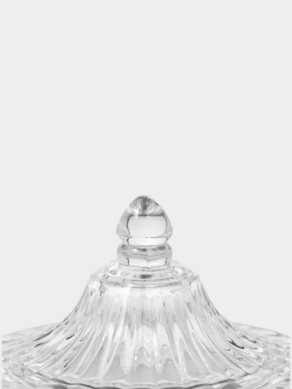 Конфетница с крышкой  Конфетница с крышкой "Ребристая" 9х9х10 см, прозрачная