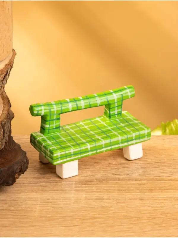 Мебель для кукол &laquo;Скамейка&raquo;, 8.5&times;4&times;5 см, дерево, зелёная