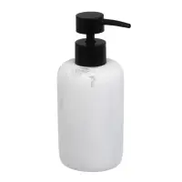 Диспенсер для жидкого мыла тм VETTA Мрамор, 300мл, смола (полирезин), бело-серый, 7,4x7,4x16,5см