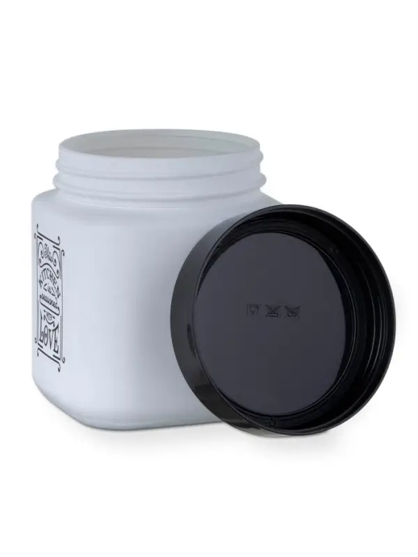 Банка для сыпучих &laquo;Любовь на кухне&raquo;, 1 л, стекло, белая