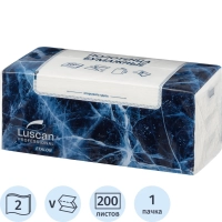 Полотенца бумажные листовые Luscan Professional 2-слойные 200 лист / уп