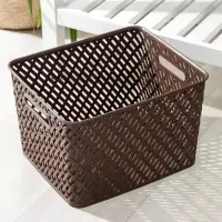 Корзина для хранения &laquo;Плетёнка&raquo;, 34.5&times;30&times;22.5 см, коричневая