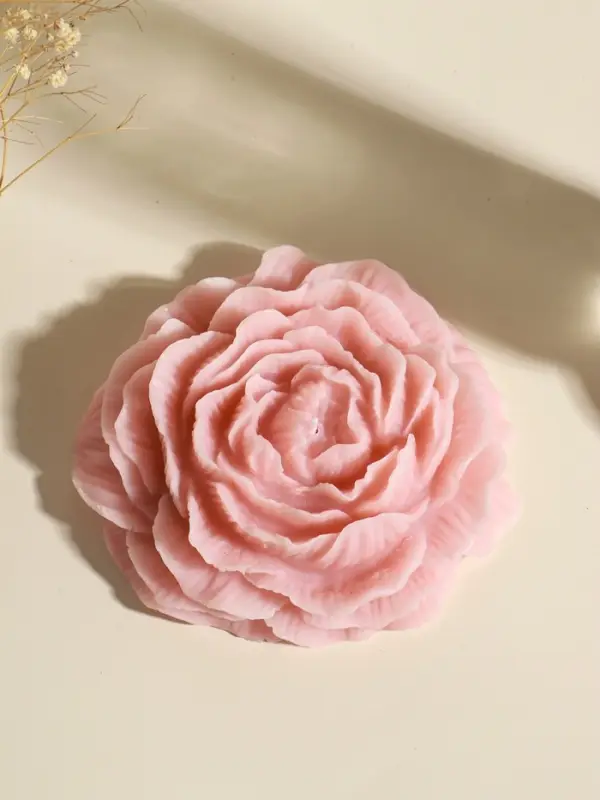 Свеча интерьерная Свеча интерьерная "Бутон пиона" пыльная роза 16х14х4 см