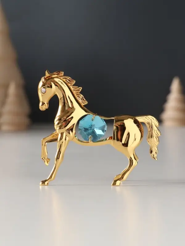 Сувенир Лошадка маленькая с 2-мя голубыми хрусталиками, 7х2х6 см. Сувенир Лошадка маленькая с 2-мя голубыми хрусталиками, 7х2х6 см.