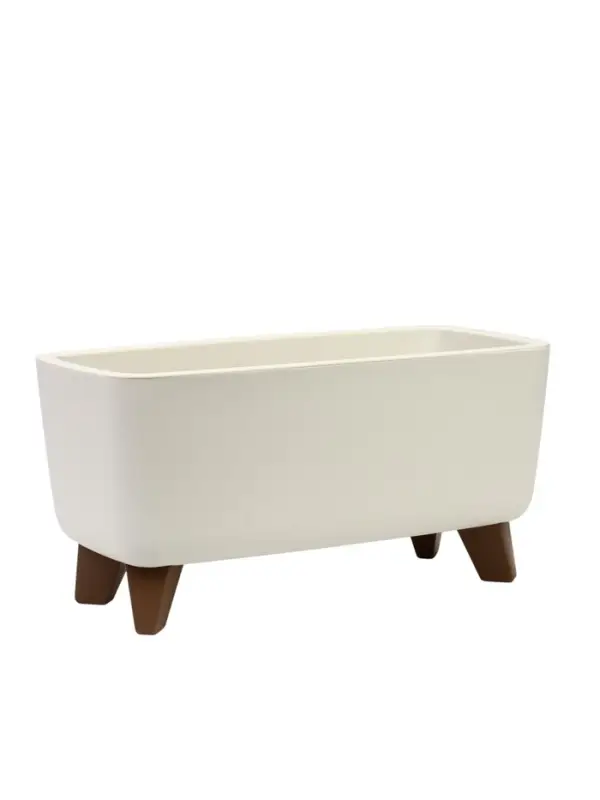 Кашпо для цветов &laquo;Флориан&raquo;, 4.2 л, 39&times;20&times;19.5 см, пластиковое, на ножках, белое