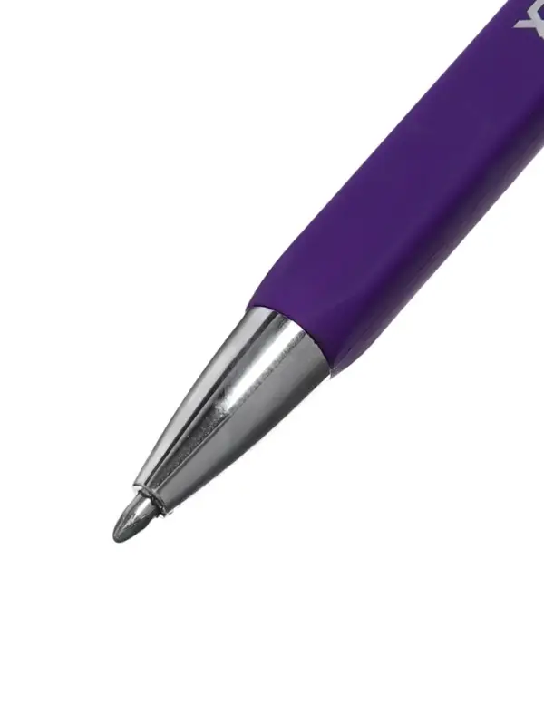 Стираемая ручка, шариковая, автоматическая, синий стержень, узел 0.8 мм, прорезиненный квадратный корпус, МИКС